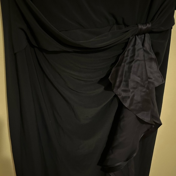 Lauren Ralph Lauren Evening Gown | Navy Blue | Faux Wrap | Size 16 | NWT | A09 - Picture 11 of 12